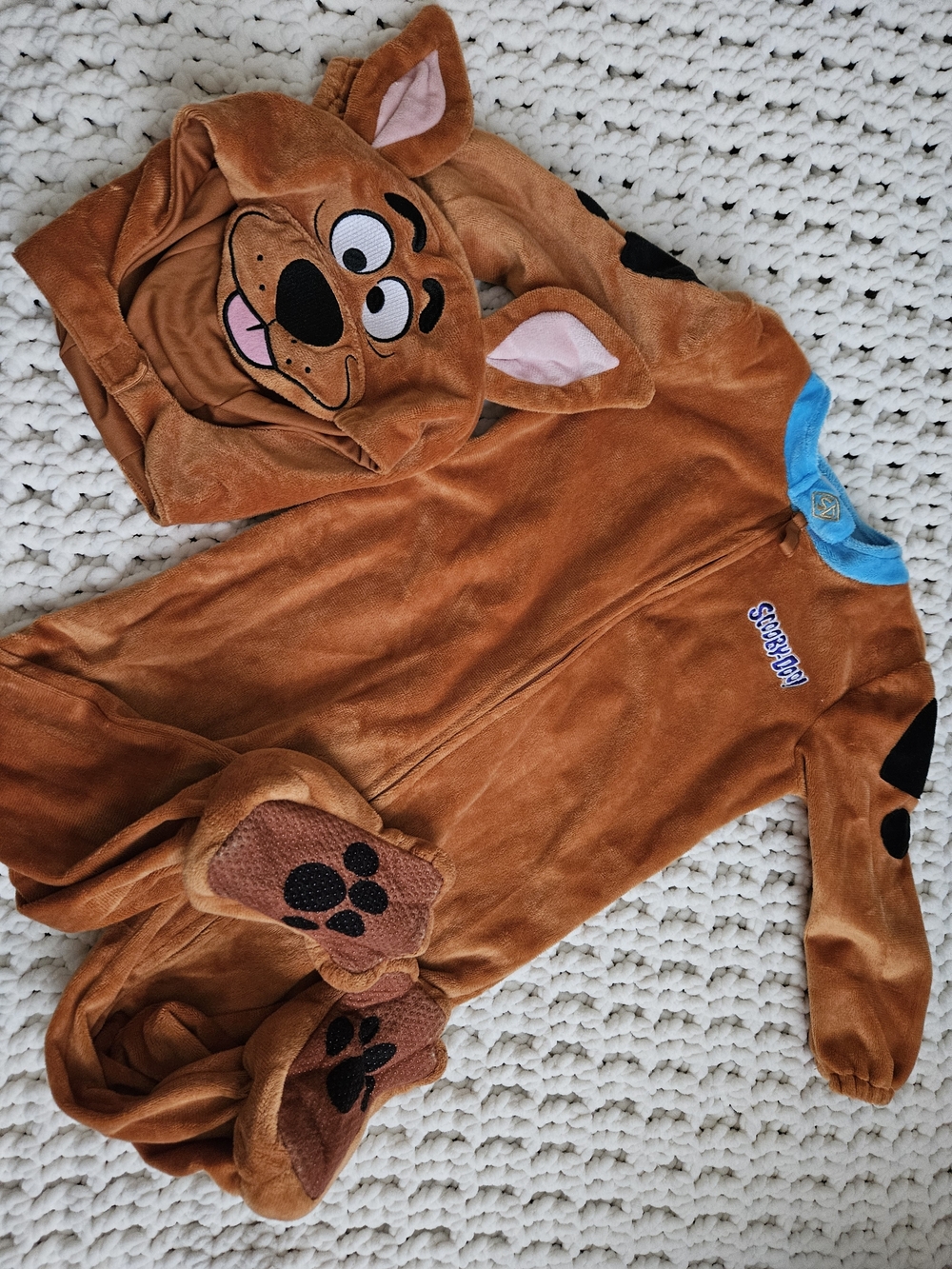 Brown Plush Kids One-Piece Pajama